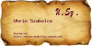 Uhrin Szabolcs névjegykártya